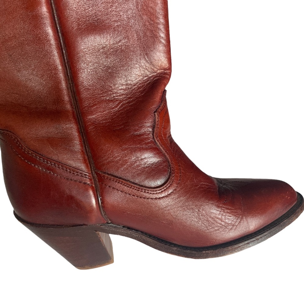Frye Women's Brown Heeled Boots - Picture 3 of 13